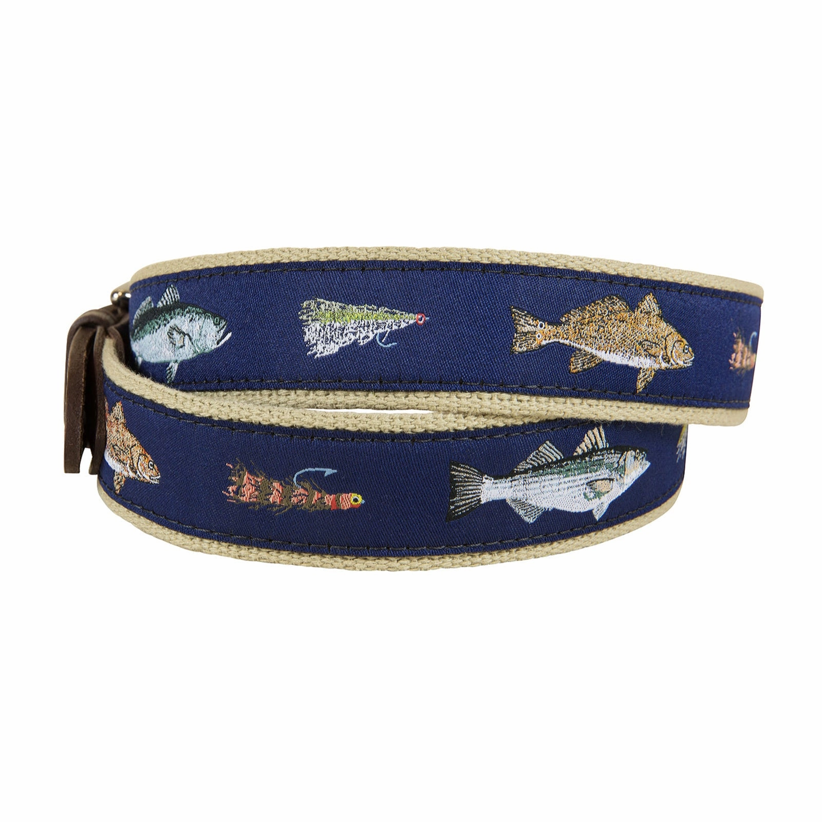 Saltwater Fish & Flies Ribbon Club Belt
