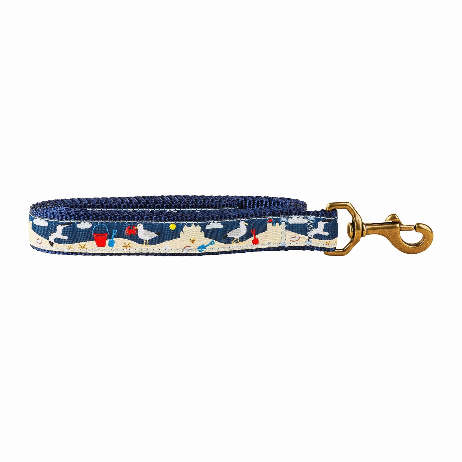 Seagulls & Sandcastles Ribbon Dog Leash