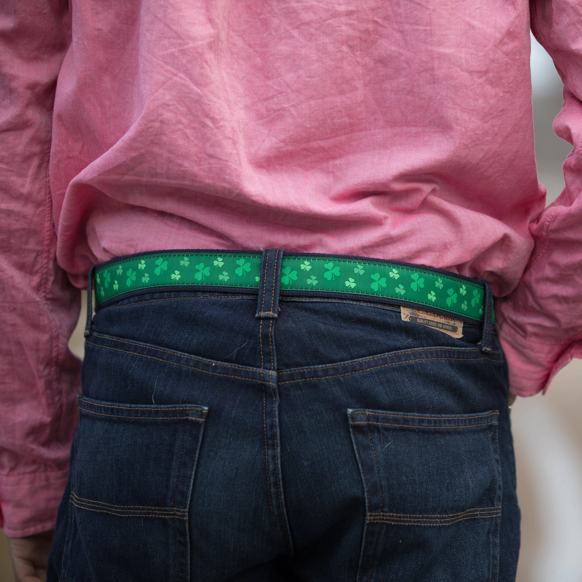 Shamrock Ribbon D-Ring Belt