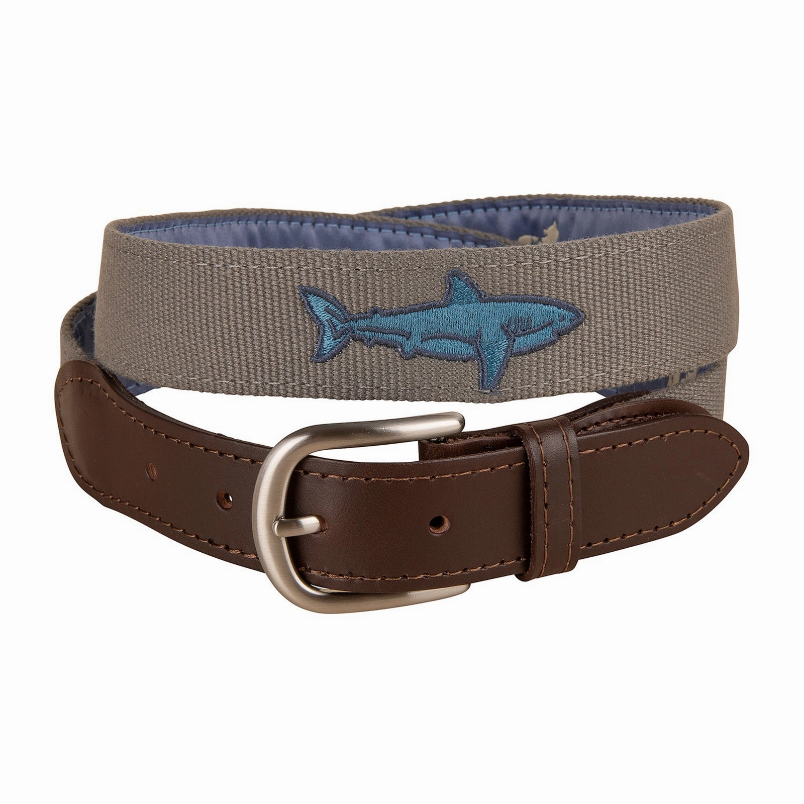 Shark Embroidered Belt