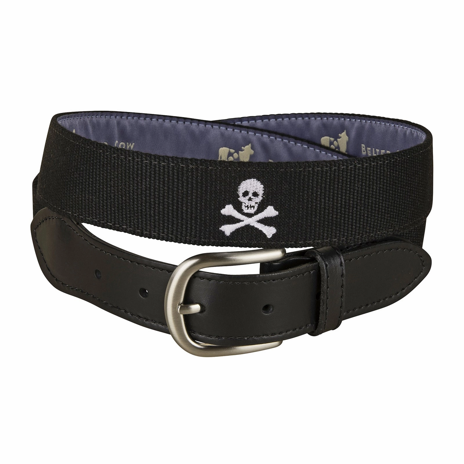 Skull & Bones Embroidered Belt