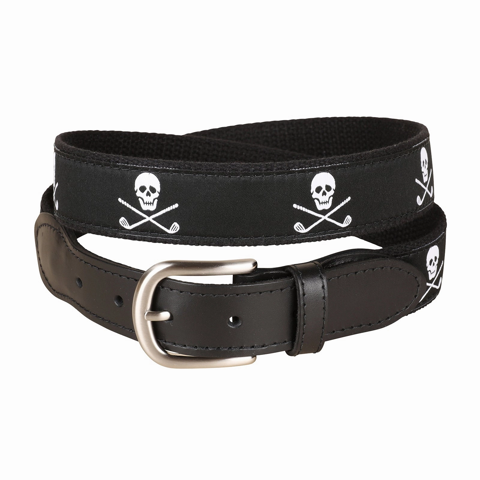 Skulls & Clubs Ribbon Club Belt