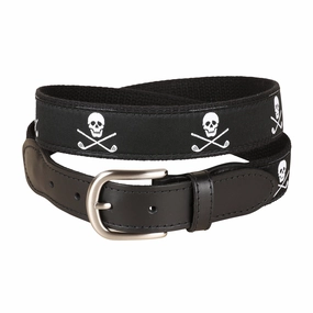 Skulls & Clubs Ribbon Club Belt