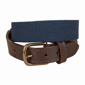 Solid Color Cotton Youth Webbing Club Belt