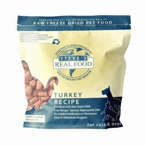 Steve's Real Food Freeze-Dried Turkey for Cats & Dogs 1.25/ 5lb