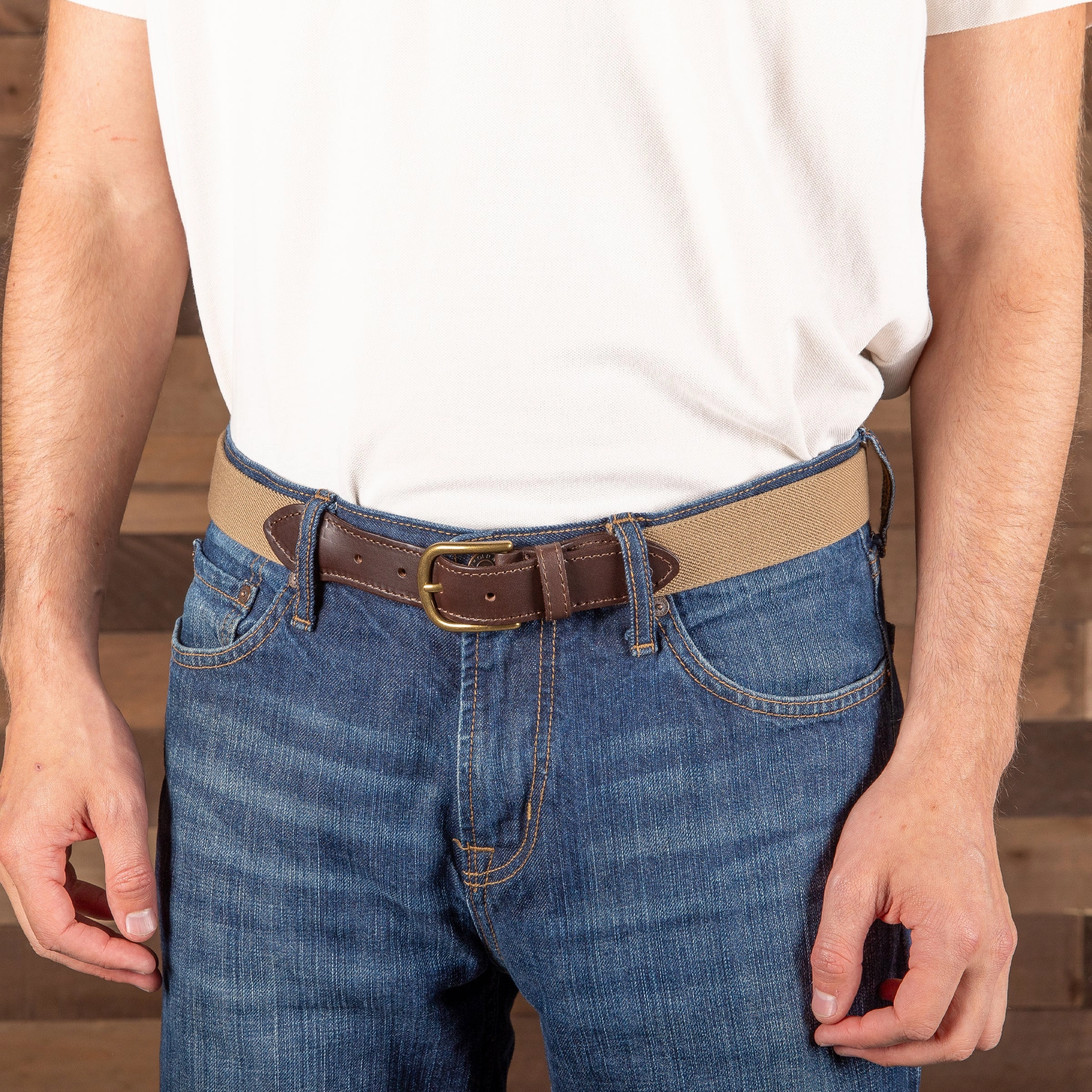 Stretch Solid Color Webbing Club Belt