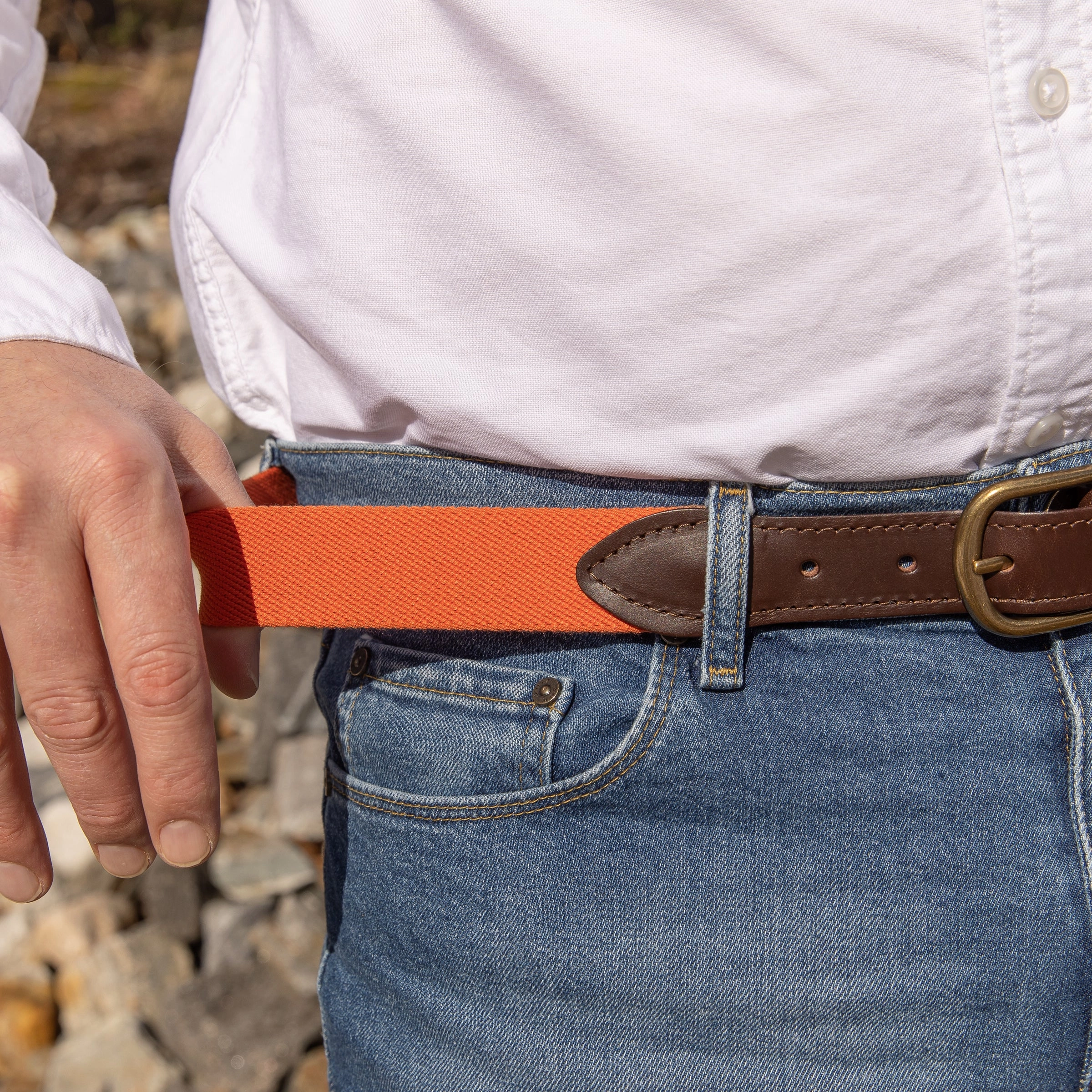 Stretch Solid Color Webbing Club Belt