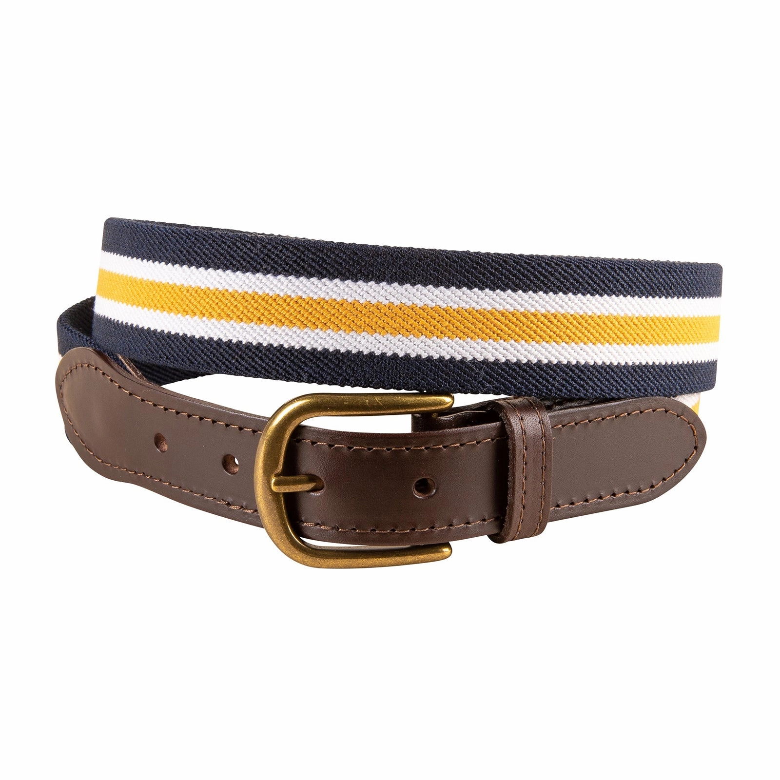 Stretch Striped Webbing Club Belt
