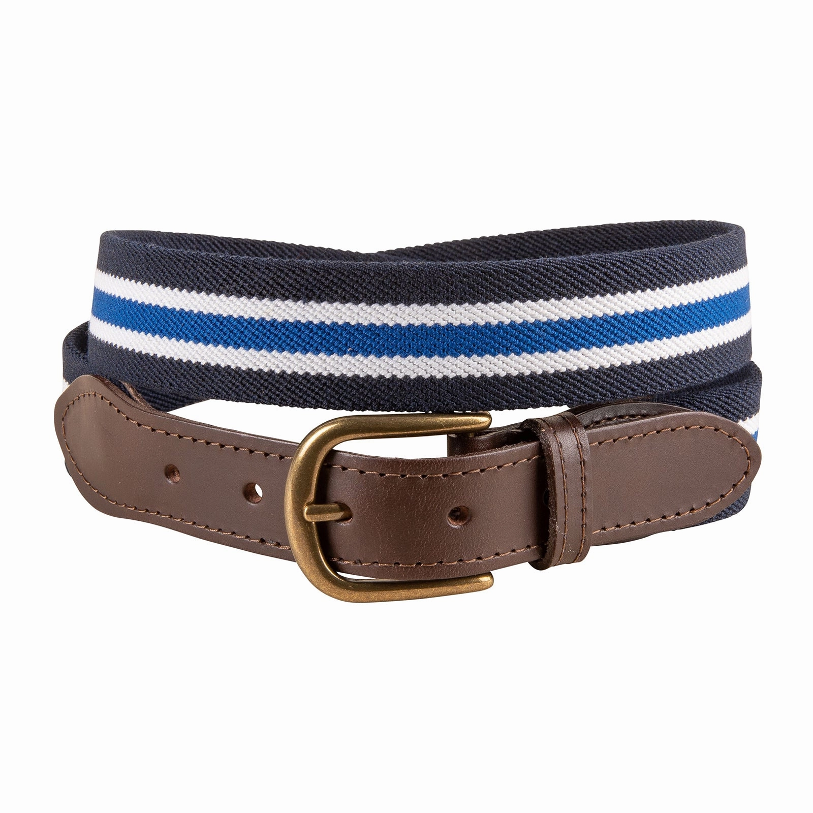Stretch Striped Webbing Club Belt