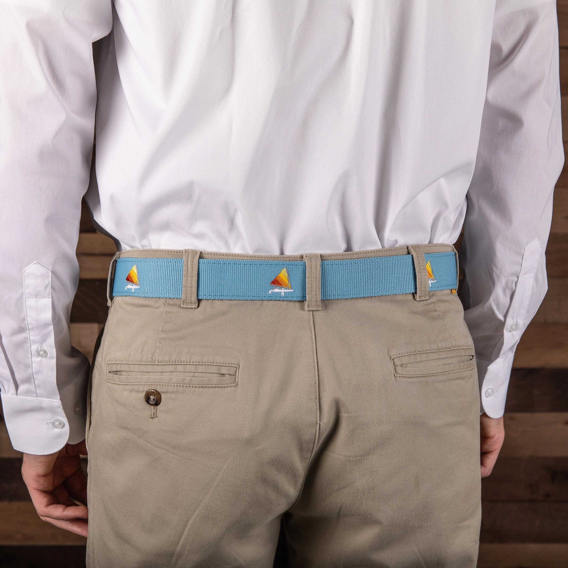 Sunfish Sailboat Embroidered Belt