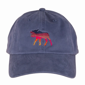 Sunset Moose Dad Hat