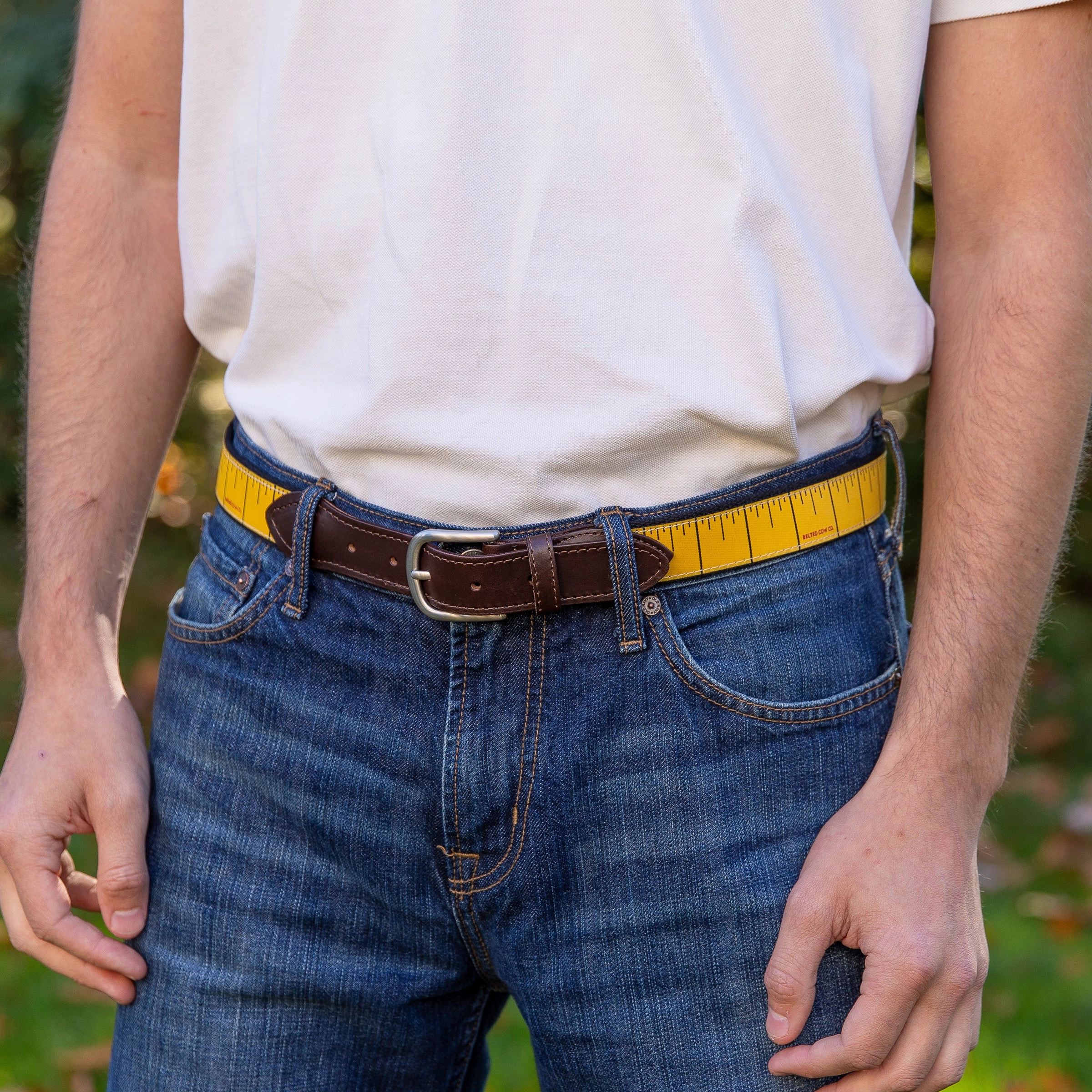 Tape Measure Ribbon Club Belt
