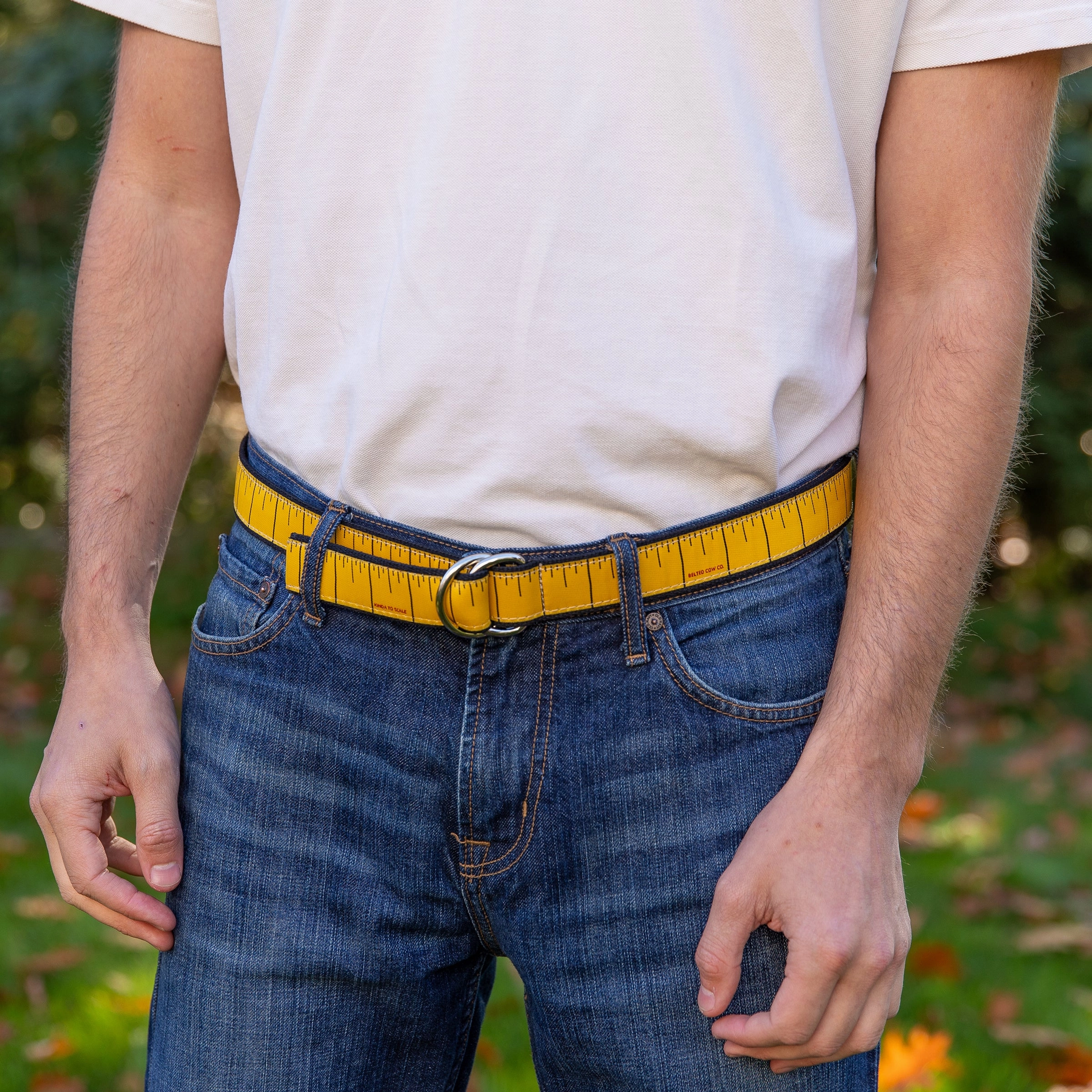 Tape Measure Ribbon D-Ring Belt