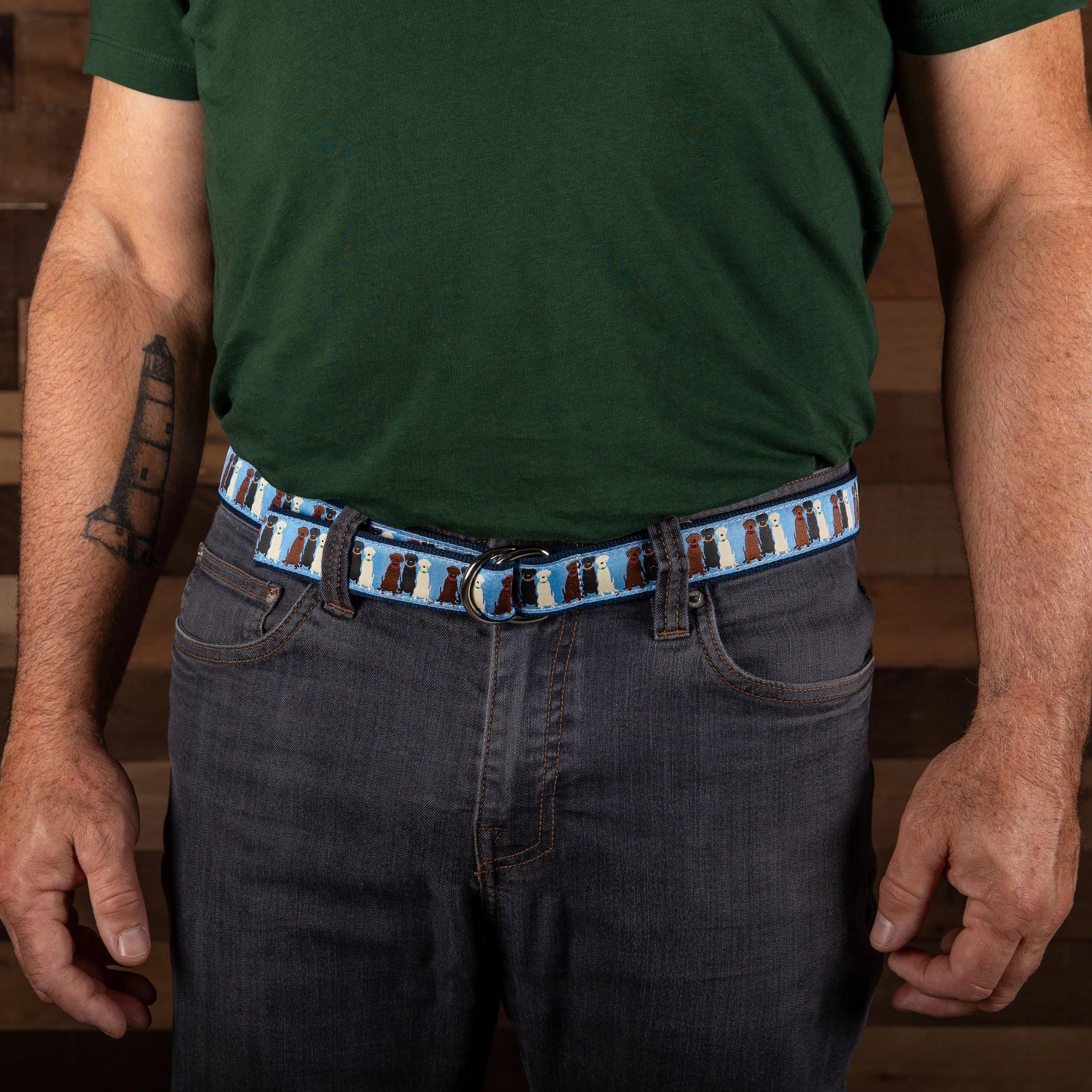 Three Labs Ribbon D-Ring Belt