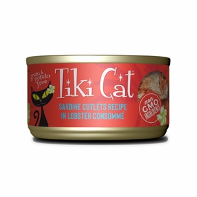 Tiki Cat Grill Sardine Cutlets in Lobster Consomme Can