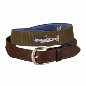 Trout Embroidered Belt