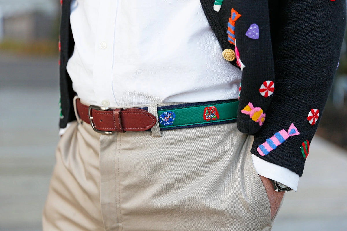 Ugly Christmas Sweater Ribbon Club Belt