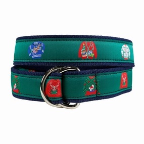 Ugly Christmas Sweater Ribbon D-Ring Belt