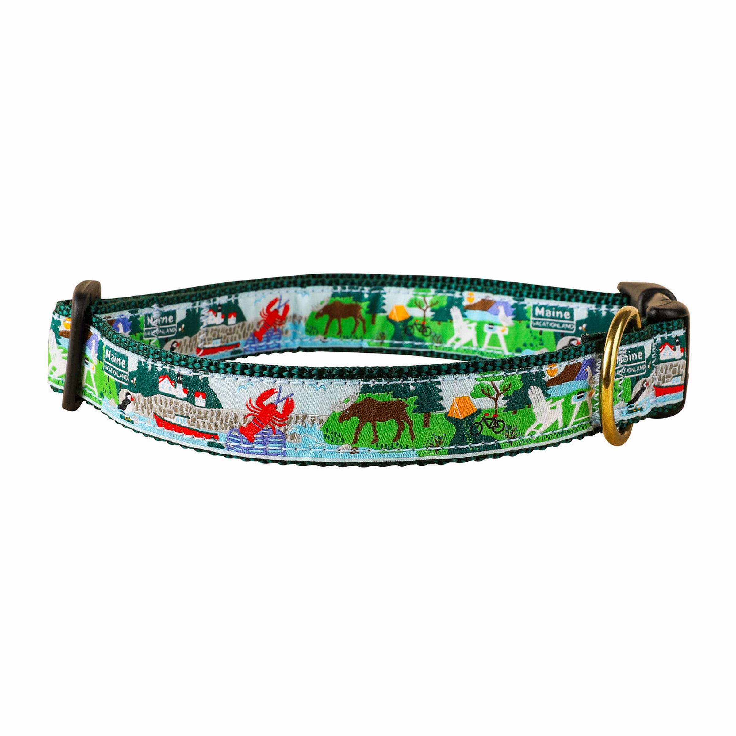 Vacationland Ribbon Dog Collar