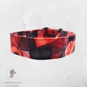 Velour Dog Collar | My Valentine | Width: 15-20-25-30-40-50 mm