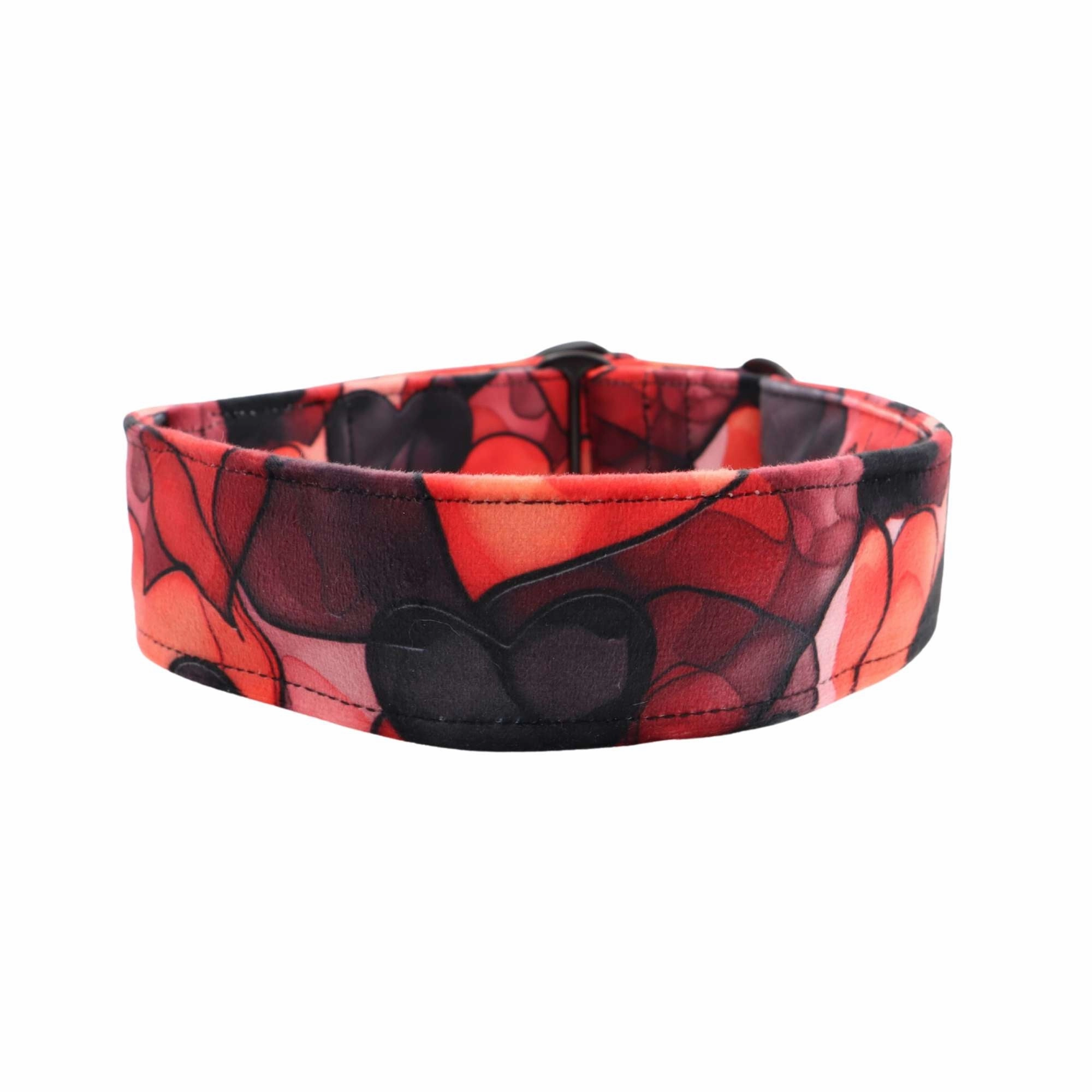 Velour Dog Collar | My Valentine | Width: 15-20-25-30-40-50 mm