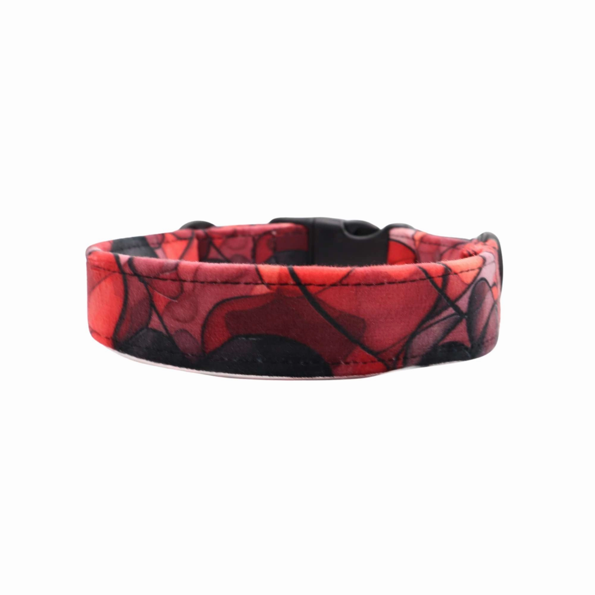 Velour Dog Collar | My Valentine | Width: 15-20-25-30-40-50 mm