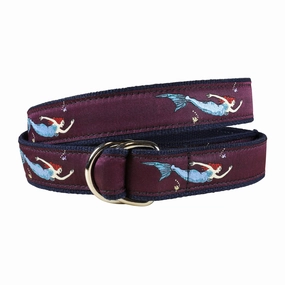Vintage Mermaids Ribbon D-Ring Belt
