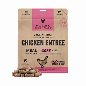 Vital Essentials Cat Freeze-Dried Raw Chicken Soft Nibs 12oz