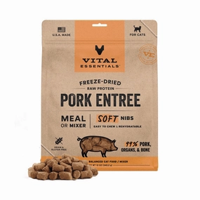 Vital Essentials Cat Freeze-Dried Raw Pork Soft Nibs 12oz