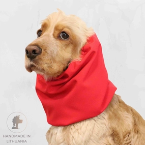 Waterproof Daily Dog Snood | Winter Snood | Red