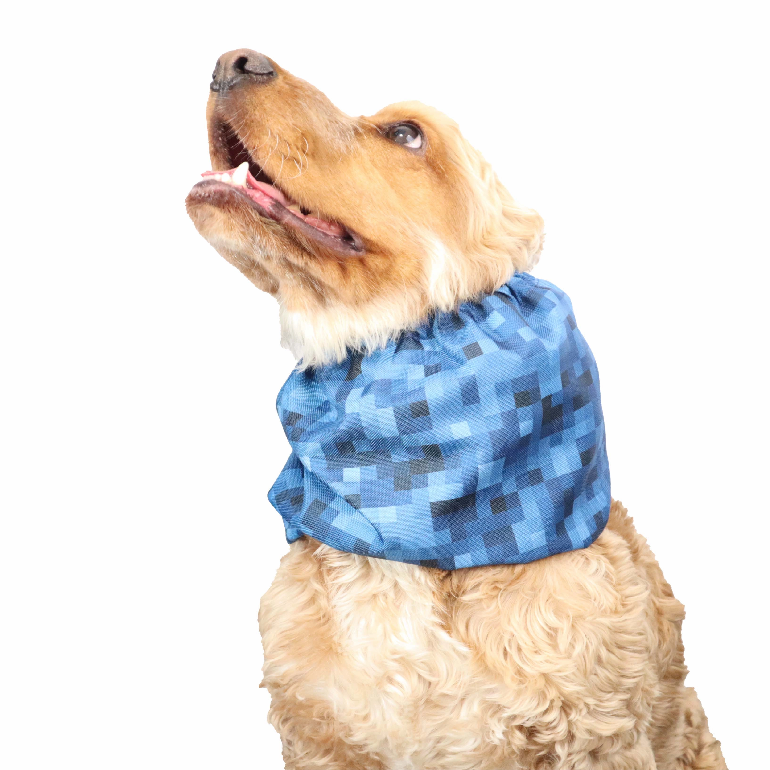 Waterproof Dog Snood | Blue Pixels
