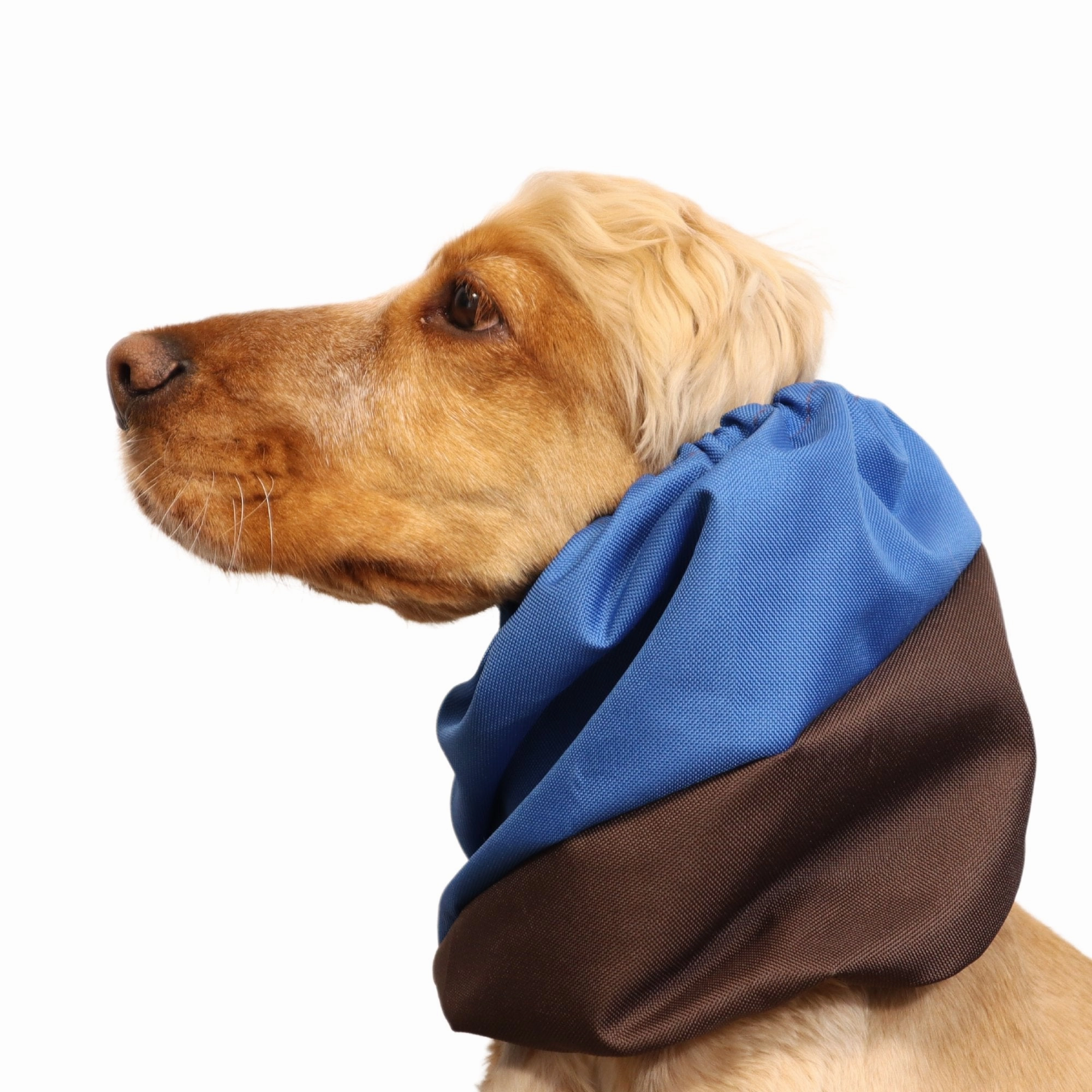 Waterproof Dog Snood | Brown-Blue