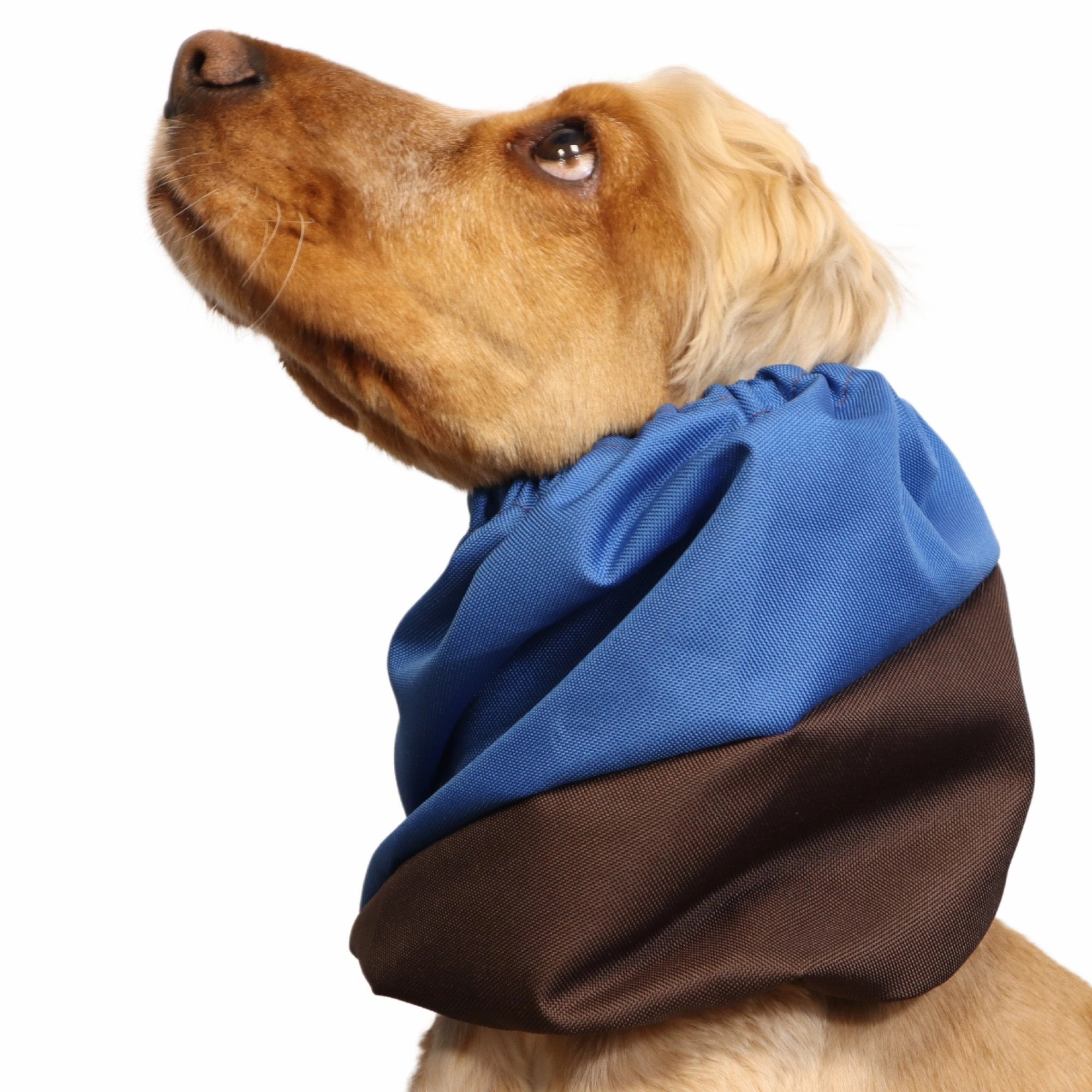 Waterproof Dog Snood | Brown-Blue