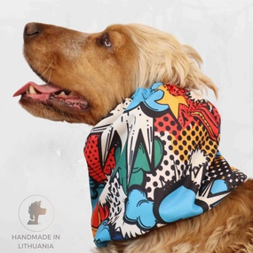 Waterproof Dog Snood | Comic book