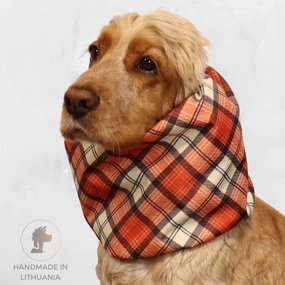 Waterproof Dog Snood | Copper Tartan