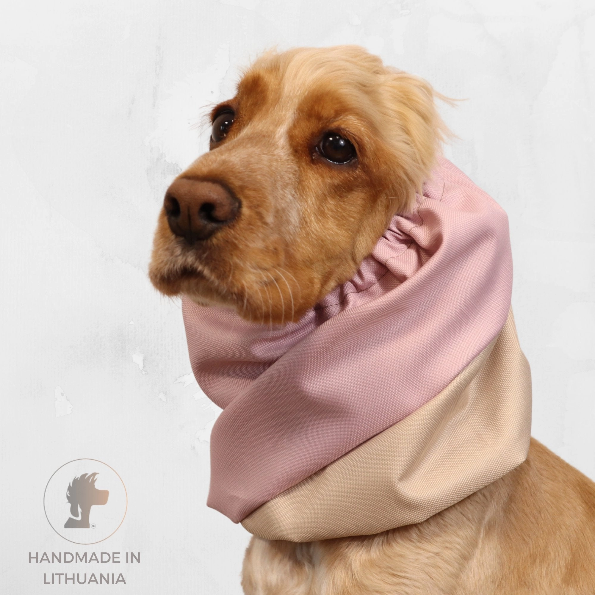 Waterproof Dog Snood | Cream-Rose