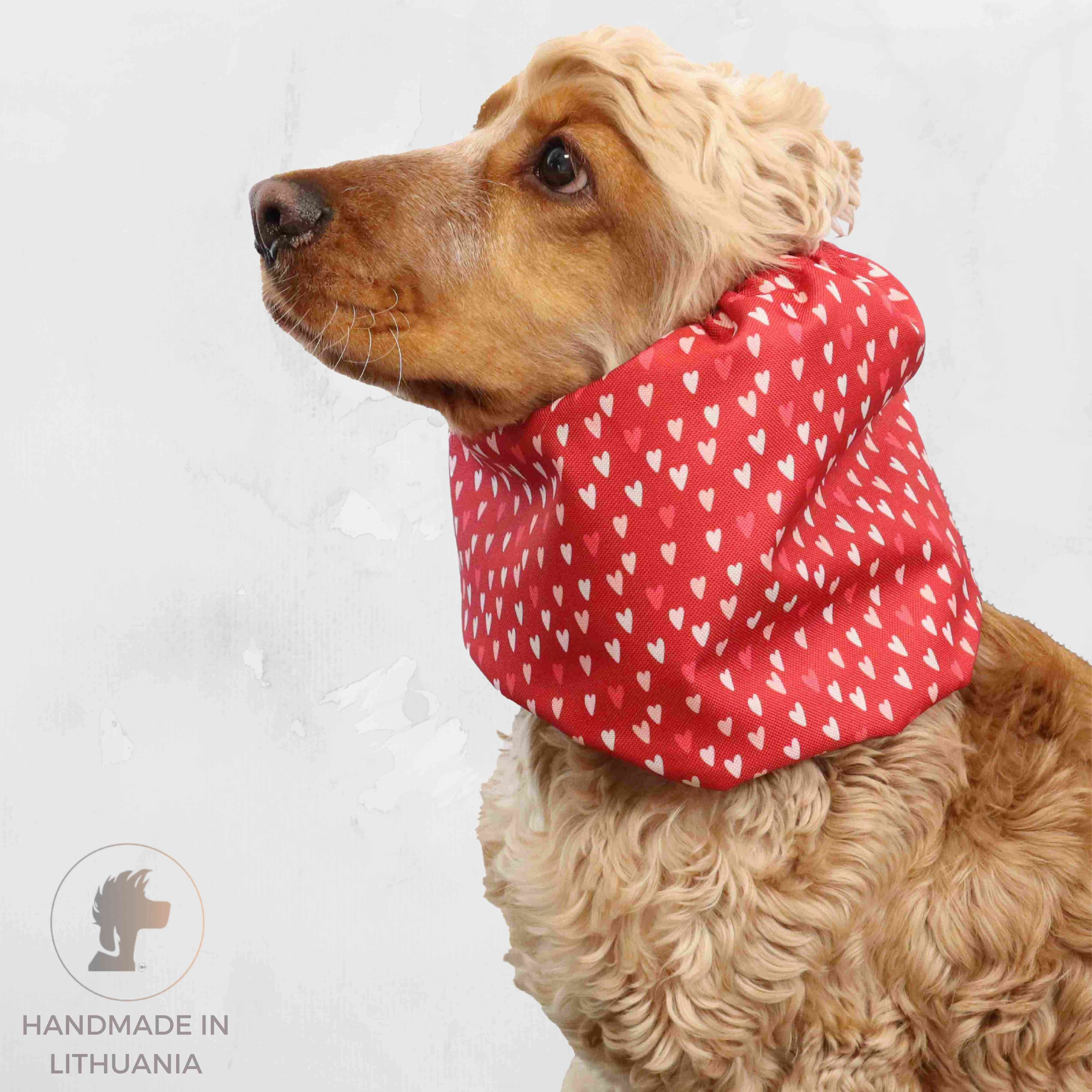Waterproof  Dog Snood | Hearts