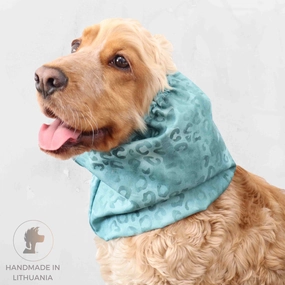 Waterproof Dog Snood | Mint Cheetah