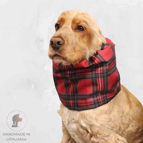 Waterproof Dog Snood | Red Tartan