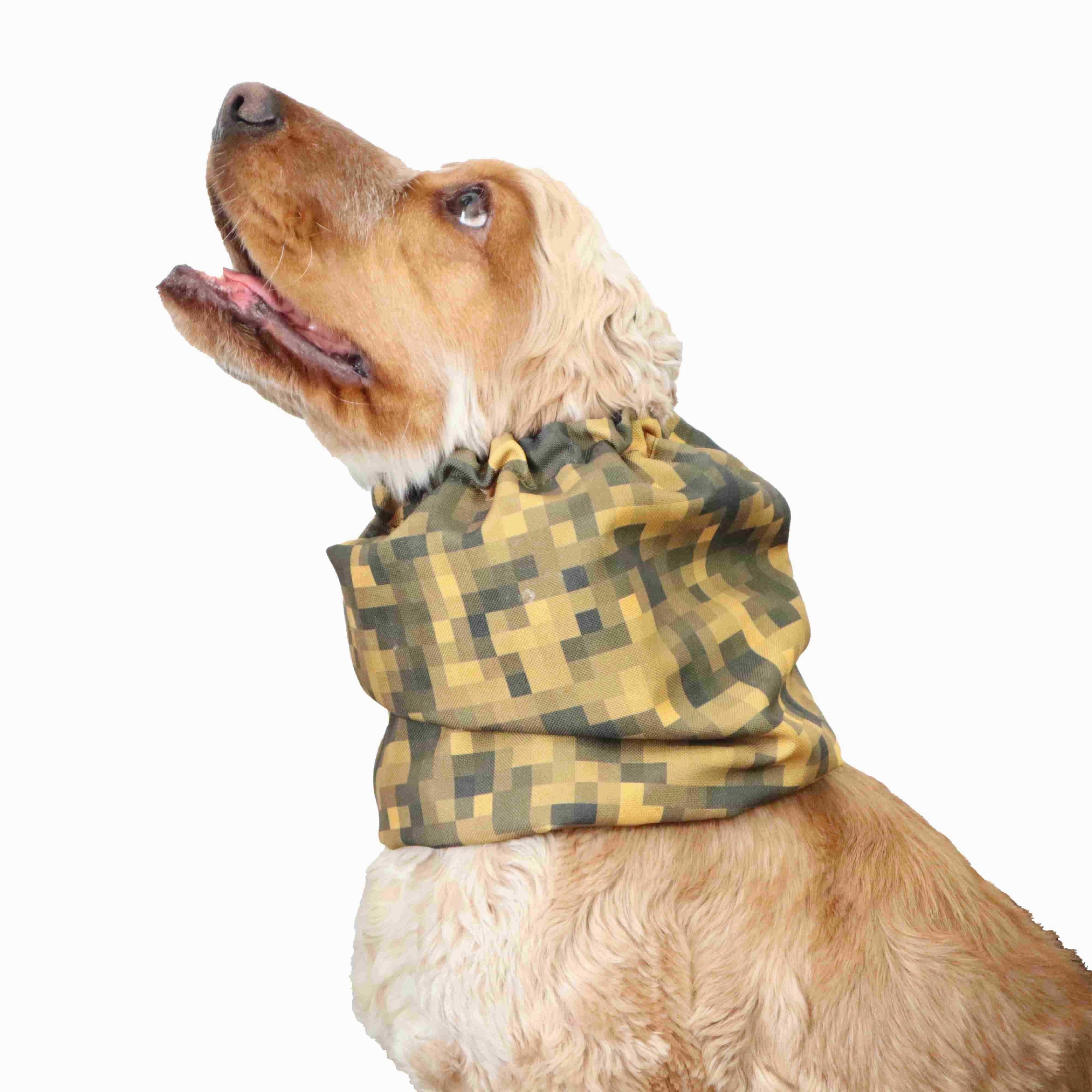 Waterproof Dog Snood | Yellow Pixels