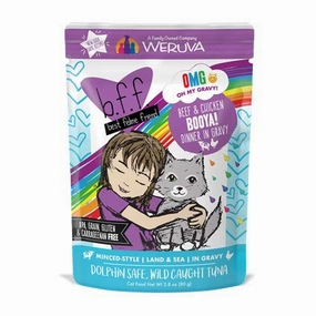 Weruva BFF OMG Booya! Beef & Chicken in Gravy Cat Food Pouches 2.8oz