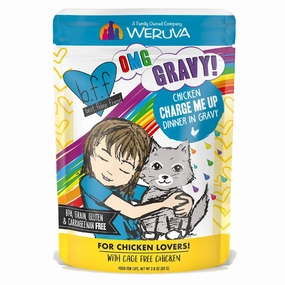 Weruva BFF OMG Charge Me Up! Chicken in Gravy Wet Cat Food Pouch 2.8oz