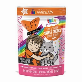 Weruva BFF OMG Tuna & Salmon Sweet Cheeks Dinner in Gravy Pouch 2.8oz