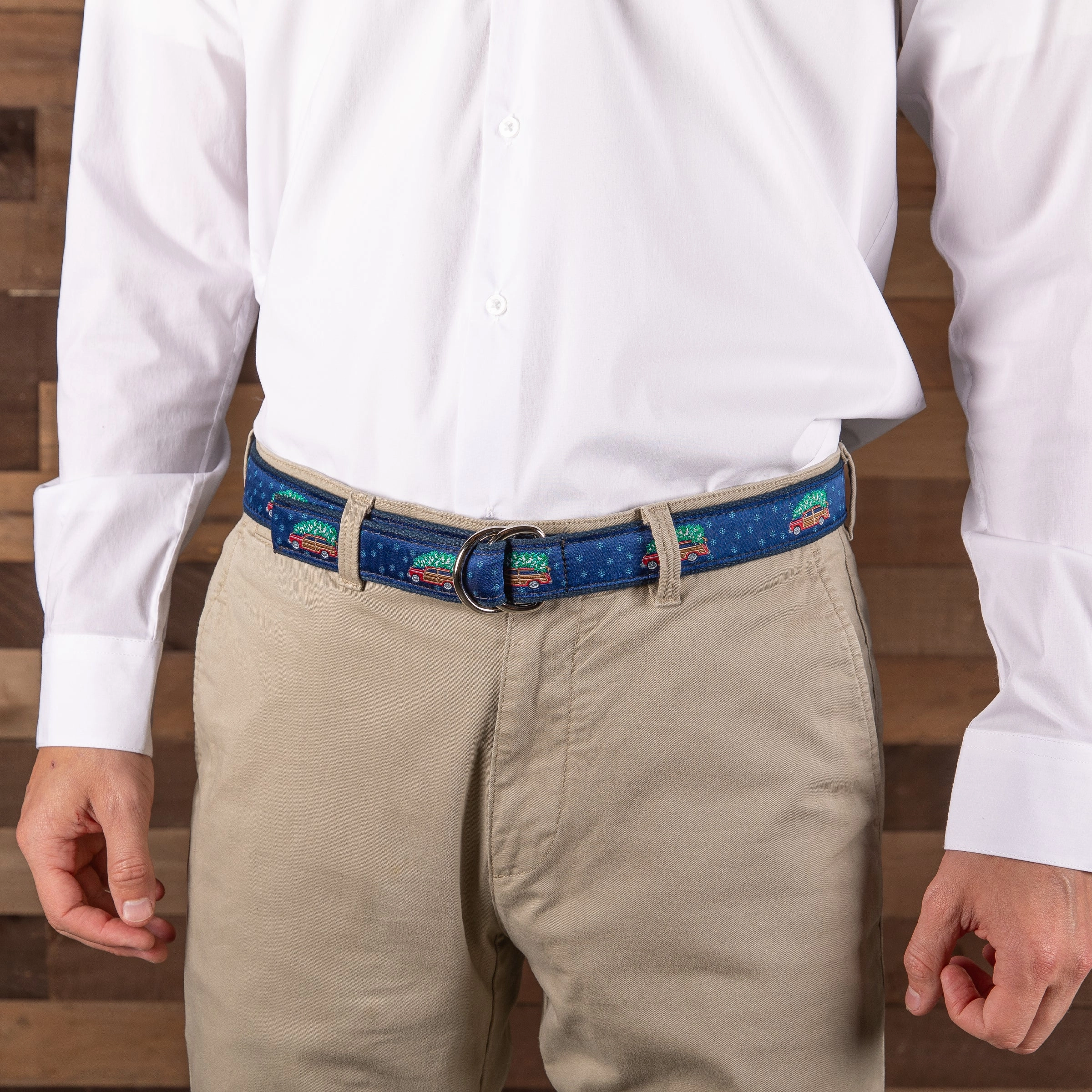 Woodie & Tree Ribbon D-Ring Belt