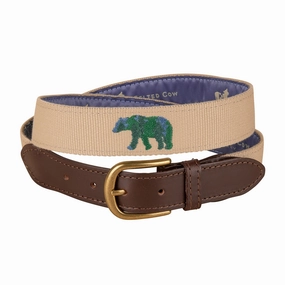 Woodland Bear Embroidered Belt