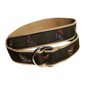 Woodland Birds Ribbon D-Ring Belt