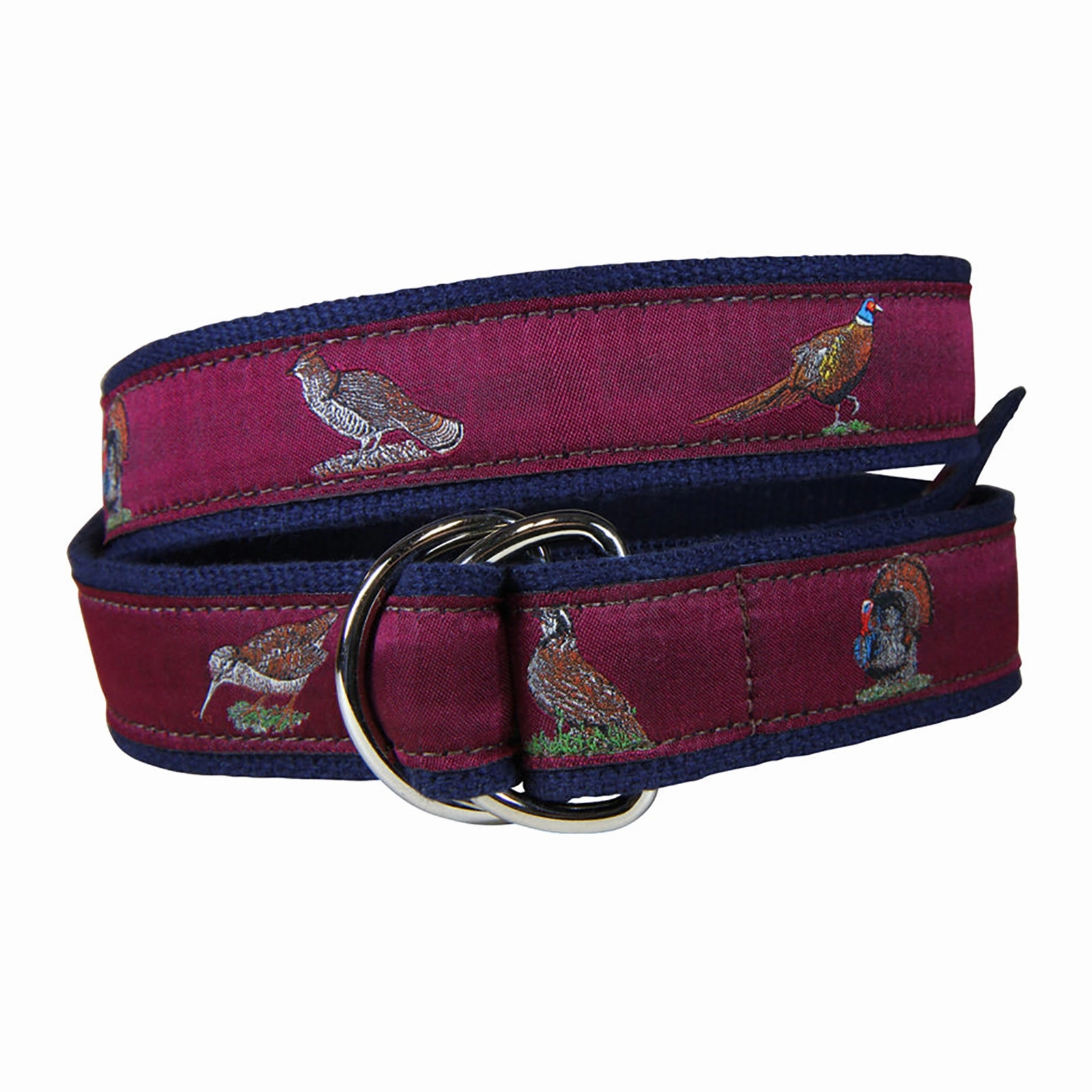 Woodland Birds Ribbon D-Ring Belt