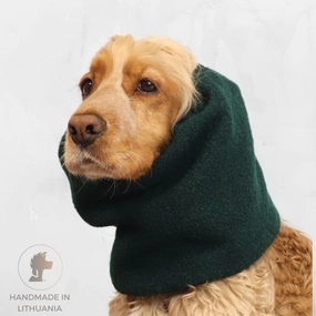 Wool Dog Snood | Warm Snood | Forest Green