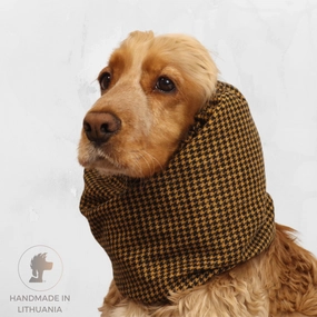 Wool Dog Snood | Warm Snood | Royal Houndstooth