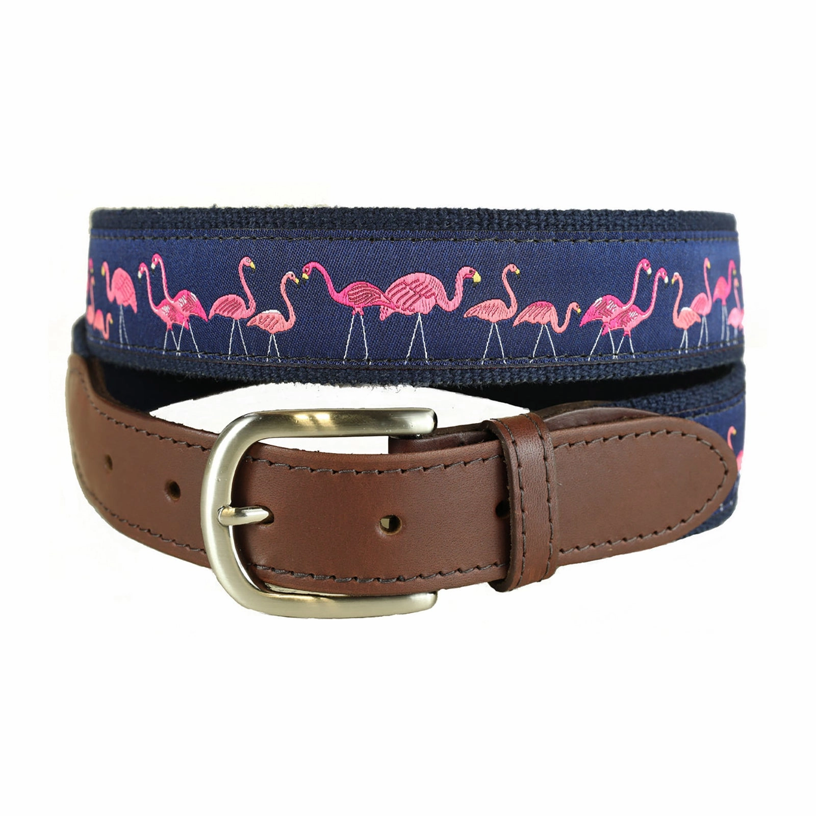Yard Flamingos Ribbon Club Belt